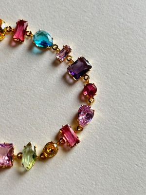 Vip Model Renkli Taşlı Çelik Tasarım Bileklik