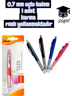 0,7 mm Uçlu Kalem 1 Adet Karma Renk Yollanmaktadır Umix 1325