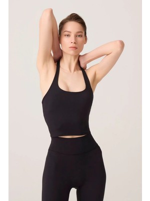Trıko Tıme Collectıon Siyah Halter Yaka Top Halter Tank