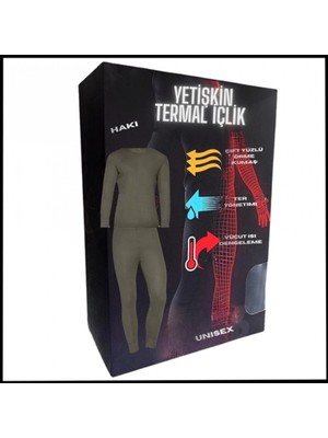 Thermoform Uyguna-Yakala  unisex -  haki Yetişkin Termal Içlik  -4008-H