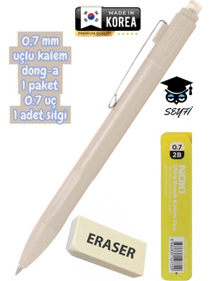 Dong-A 0,7 mm Uçlu Kalem 1 Paket 0.7 Uç 1 Adet Silgi