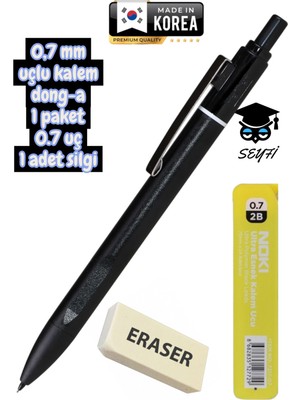 Dong-A 0,7 mm Uçlu Kalem 1 Paket 0.7 Uç 1 Adet Silgi