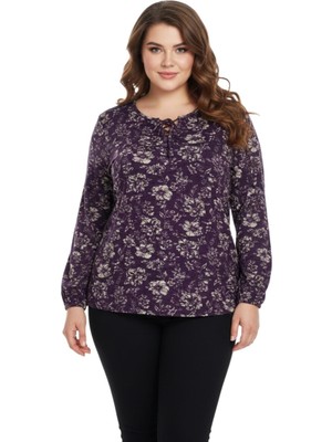 Wearon Kadın Yumoş Yaka Bağcıklı Modelli Bluz BGL-ST05137