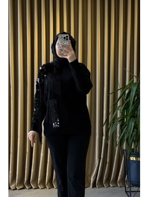 Missemramiss Celestia Payetli Triko Kazak