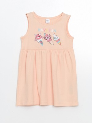 Lc Waikiki Yeni Sezon Bisiklet Yaka Çiçekli Kız Çocuk Elbise