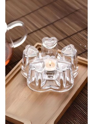 abnturk Büyük Boy Cam Demlik Altı Isıtıcı Şıklığı ve Pratikliği Bir Araya Getiren Cam Demlik Isıtıcı