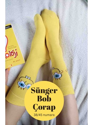 Çorapçın Sünger Bob Unisex Soket Çorap-38/45