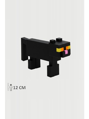 Minecraft Kedi Cat Siyah Hareketli Kuyruklu Eklemli Figür