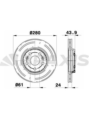 Braxis On Fren Dısk Aynası Havalı Kangoo Iıı Mercedes Cıtan 1.5dcı / 1.6 08 (5 Bıjon)