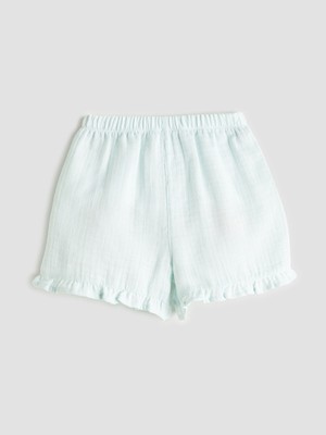 Lc Waikiki Yeni Sezon Beli Lastikli Fırfır Detaylı Kız Çocuk Şort
