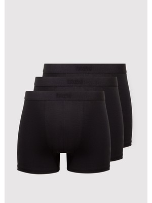 Mavi 3lü Siyah Basic Boxer 0912088-900