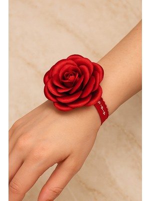 Massaltay Kırmızı El Gülü 1 Adet - Kına Gecesi Aksesuarı