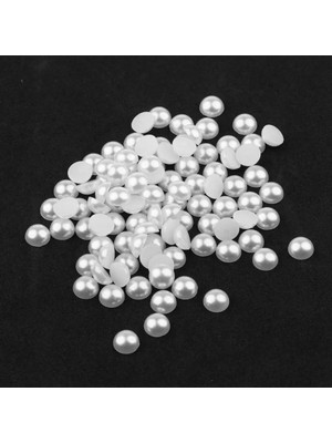 Massaltay 8mm Beyaz Yarım Inci Süsleme Boncuğu – Takı, Nikah Şekeri, Davetiye Için