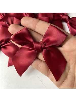 Belirtilmemiş 10 Adet Saten Fiyonk Beyaz – Kurdele