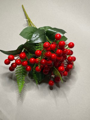 Massaltay Kokina Çiçeği Bir Demet | Yılbaşı Kapı Süsü, Masa Dekoru ve Dekoratif Kırmızı Süs Çiçeği