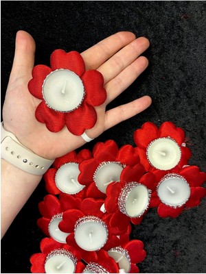 Massaltay Nedime El Mumu 12 Adet Kına Gecesi El Mumu Mum . Kırmızı Dügün Kına Ei Mumu,xına Xonçası