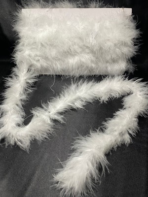 Massaltay Beyaz Pofuduk Tilki Tüy Şerit – Kına Nişan Süsleme 1 Metre