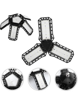 SiHako Ledx Ayarlanabilir Açılı 3 Kanatlı 72 Smd Ledli Galaxy Projektör Işığı 40W 4400 Lumen E27 32CM