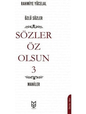 Yason Yayıncılık Sözler Öz Olsun 3 - Maniler