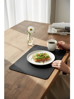 RAVZADERİ Ravzaderi Deri Sofra Sunum Tabak Altlığı Supla Amerikan Servisi 40X31