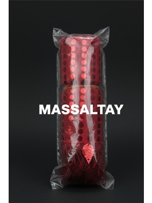 Massaltay Kırmızı Pullu Puantiyeli Halay Mendili 10 Adet – Düğün, Kına ve Oyun Havası Mendili