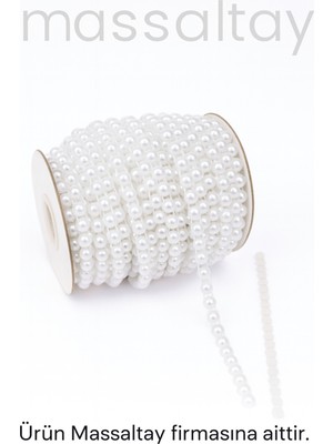 Massaltay 1 Metre Beyaz Sıralı Kesik Inci Boncuk (4 Mm) – Çeyiz, Bohça ve Süsleme Malzemesi