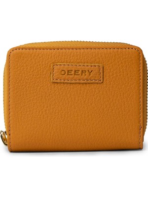 Deery Kadın Hakiki Deri Hardal Yatay Cüzdan - 00910ZHRDZ01