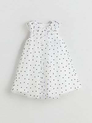 Lc Waikiki Yeni Sezon Puantiyeli Kız Çocuk Dantel Elbise