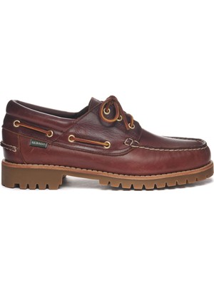 Sebago Acadia Premium Erkek Deri Ayakkabı Doğal Parlak Görünüm ve Esnek Strobel Yapı ile