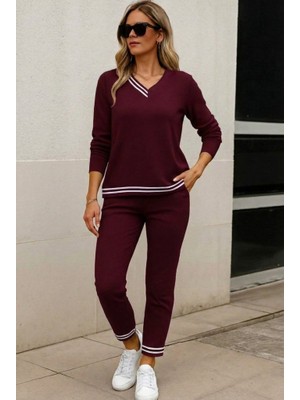 Passense Kadın Uzun Kollu Ribana Detay Viskon Iki Iplik Ikili Takım