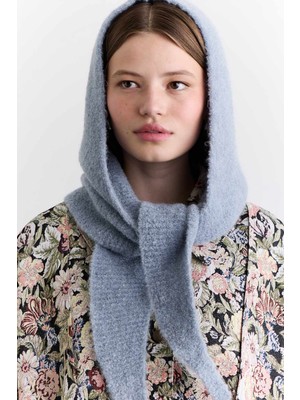 Manuka Soft Dokulu Bağlamalı Başlık Mavi