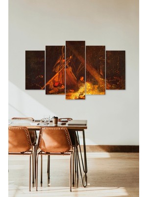 TeknoKapsül Manzara 5 Parçalı Mdf Tablo 60 x 100