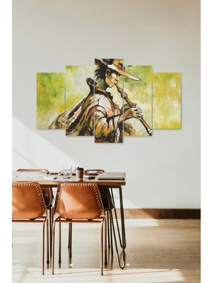 TeknoKapsül Erkek Müzik 5 Parçalı Mdf Tablo 60 x 100