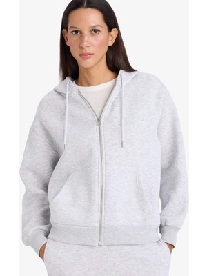 DeFacto Relax Fit Kapüşonlu Sweatshirt C1809AX26SP