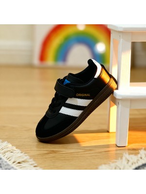 Dodix Çocuk Cırtlı Bağcıklı Süet Detaylı Kaymaz Taban Günlük Spor Ayakkabı Sneaker