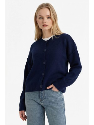 DeFacto Regular Fit Bisiklet Yaka Düğmeli Hırka G5018AX26SP