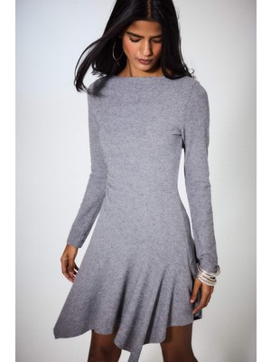 DeFacto Bisiklet Yaka Uzun Kollu Midi Elbise G8692AX25CW