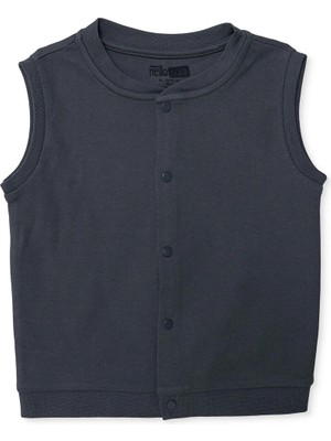 Hellobaby Hellobaby Erkek Bebek Basic Yelek Çıtçıtlı Crew Neck Atlet