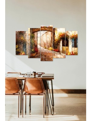 TeknoKapsül Sonbahar Manzara 5 Parçalı Mdf Tablo 60 x 100