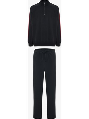 Penti Siyah Erkek Çizgili Oversize Jogger Pijama Takımı