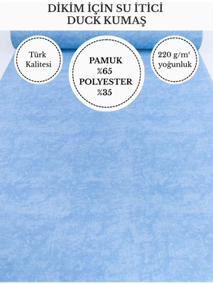 FabricsTown Mermer Efektli Su Itici Duck Kumaş | 220 G/m² | %65 Pamuk %35 Polyester | 180 cm En