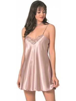 Dodes Dodes Vizon Kısa Saten Gecelik