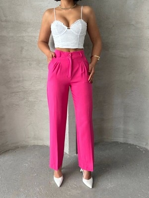 K&A Palazzo Fuşya Pantolon
