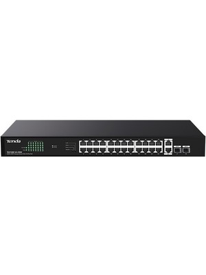 Binbir Göz Bilgisayar Tenda TEG1128P-24-410W 24 Port 10/100/1000 Poe 2 Port Uplınk +2 Sfp 410W Yonetılemez Rack Mount Swıtch