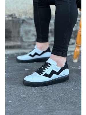 K&A Beyaz Siyah Erkek Casual Ayakkabı