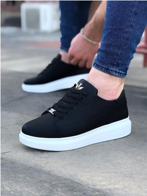 K&A Siyah Bağcıklı Kalın Taban Casual Erkek Ayakkabı