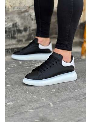 K&A Siyah Beyaz Erkek Casual Ayakkabı