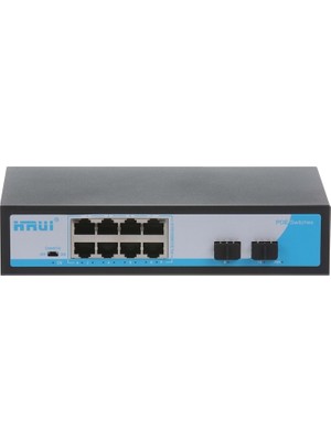 Binbir Göz Bilgisayar Hruı HR901-AF-8P2S 8 Port 10/100/1000 8 Port Poe 2 x Sfp 120W Yonetılemez Swıtch