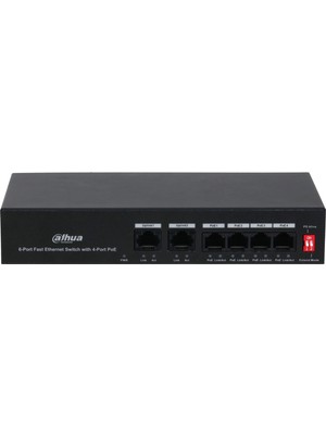 Binbir Göz Bilgisayar Dahua PFS3006-4ET-36 4 Port Poe 10/100 2fe Uplınk 36W Yonetılemez Swıtch