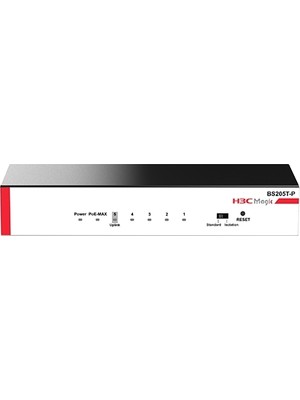 Binbir Göz Bilgisayar H3C Magıc 9801A5BX BS205T-P 5 Port 10/100/1000 4 Port Poe+ 57W Yonetılemez Desktop Swıtch
